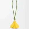Colgante tulipán en piel de becerro clásica Amarillo Colgante tulipán en piel de becerro clásica Amarillo