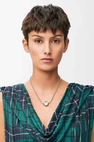 Collar Anagram Pebble en plata de ley y cristales Plata/Multicolor