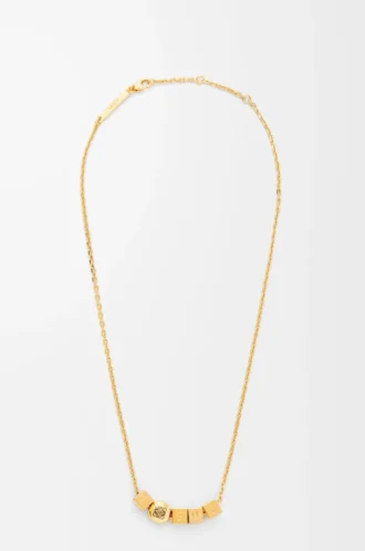 Collar Pebble Cube en plata de ley Oro