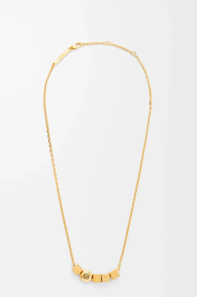 Collar Pebble Cube en plata de ley Oro Collar Pebble Cube en plata de ley Oro