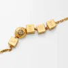 Collar Pebble Cube en plata de ley Oro Collar Pebble Cube en plata de ley Oro
