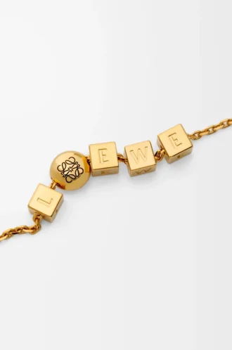 Collar Pebble Cube en plata de ley Oro