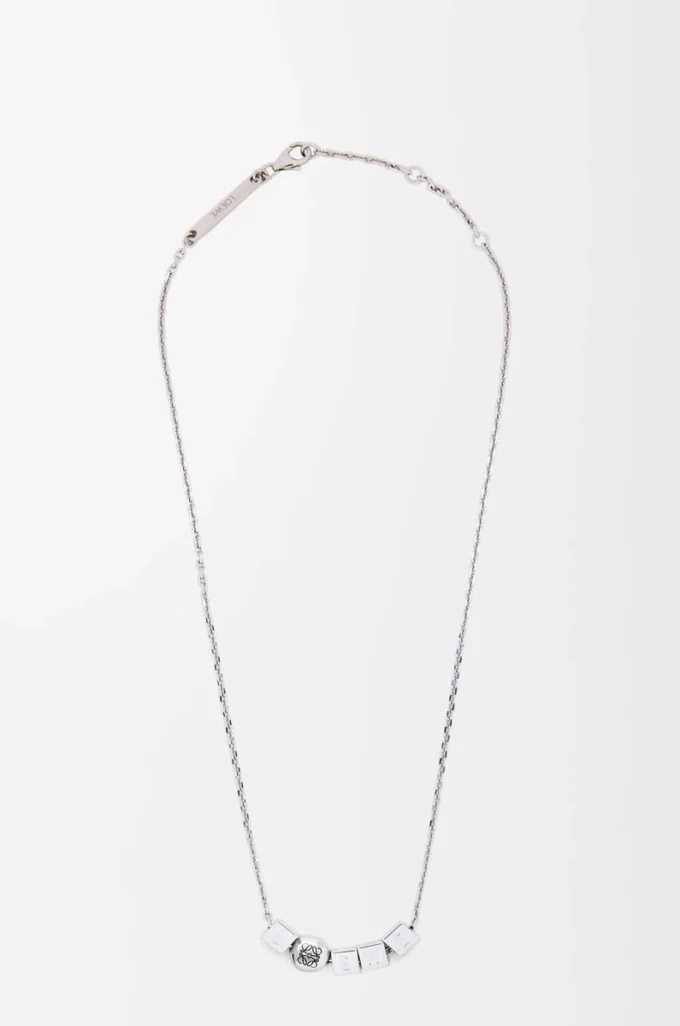 Collar Pebble Cube en plata de ley Plata Collar Pebble Cube en plata de ley Plata