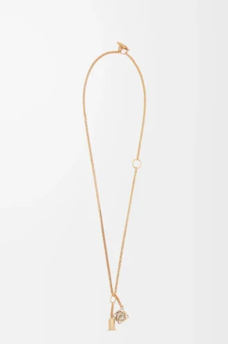 Collar personalizable en metal dorado