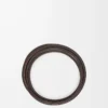 Conjunto de dos brazaletes en piel de becerro clásica Black/Tan Conjunto de dos brazaletes en piel de becerro clásica Black/Tan