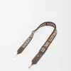Correa Anagram en jacquard y piel de becerro Dark Cigar Correa Anagram en jacquard y piel de becerro Dark Cigar