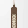 Correa Anagram en jacquard y piel de becerro Dark Cigar Correa Anagram en jacquard y piel de becerro Dark Cigar
