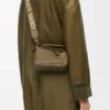 Correa Anagram en jacquard y piel de becerro Dark Khaki Correa Anagram en jacquard y piel de becerro Dark Khaki
