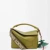 Correa Anagram en jacquard y piel de becerro Dark Khaki Correa Anagram en jacquard y piel de becerro Dark Khaki