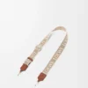Correa Anagram en jacquard y piel de becerro Natural/Tan/Palladium Correa Anagram en jacquard y piel de becerro Natural/Tan/Palladium