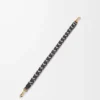 Correa corta Arrow en piel de becerro Black/Chocolate Correa corta Arrow en piel de becerro Black/Chocolate
