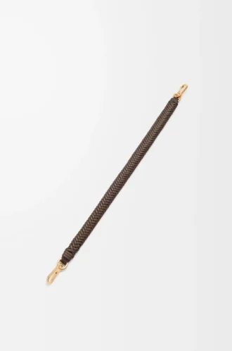 Correa corta Arrow en piel de becerro clásica Chocolate