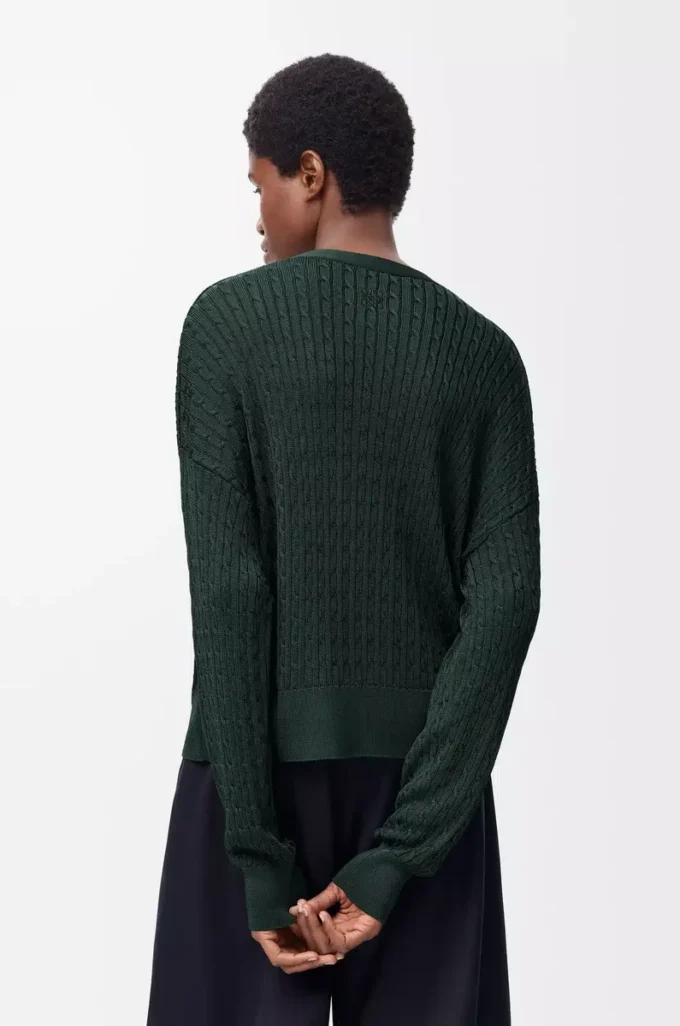 Cárdigan de viscosa verde oscuro Cárdigan de viscosa verde oscuro