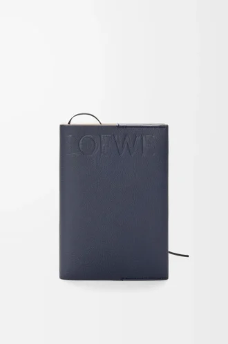 Cuaderno en piel de becerro azul marino oscuro