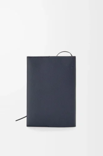 Cuaderno en piel de becerro azul marino oscuro