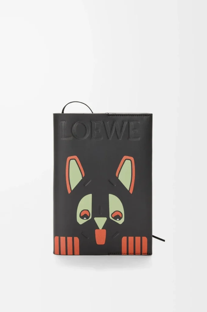 Cuaderno Futurist Cat en piel de becerro Negro/Multicolor Cuaderno Futurist Cat en piel de becerro Negro/Multicolor