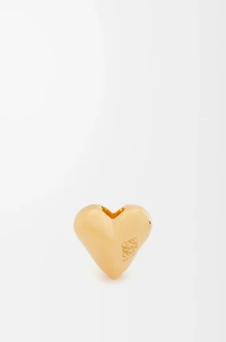 Dados con corazón grande dorados