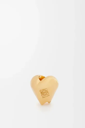 Dados con corazón grande dorados