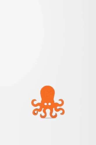 Dados pulpo en piel de becerro Naranja claro