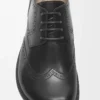Derby brogue Campo en piel de becerro cepillada Negro Derby brogue Campo en piel de becerro cepillada Negro