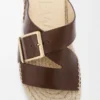Espadrille Petal en piel de becerro curtida vegetalmente Marrón Espadrille Petal en piel de becerro curtida vegetalmente Marrón
