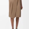 Falda cruzada de algodón Beige Falda cruzada de algodón Beige