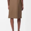 Falda cruzada de algodón Beige Falda cruzada de algodón Beige