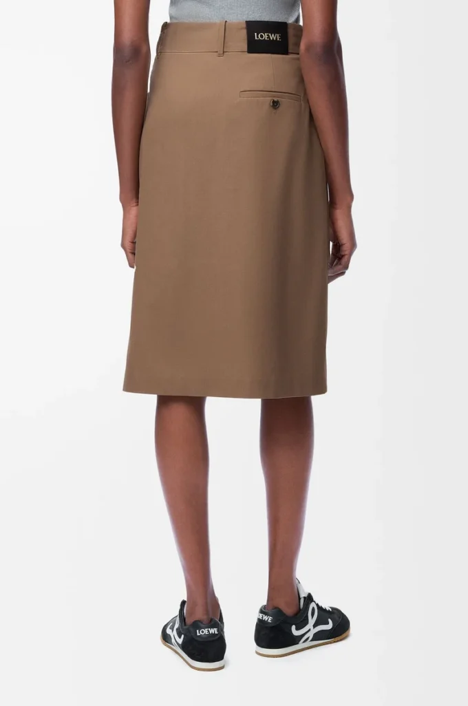 Falda cruzada de algodón Beige Falda cruzada de algodón Beige