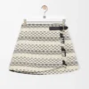 Falda de jacquard de mezcla de lana en negro/blanco Falda de jacquard de mezcla de lana en negro/blanco
