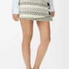 Falda de jacquard de mezcla de lana en negro/blanco Falda de jacquard de mezcla de lana en negro/blanco