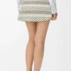 Falda de jacquard de mezcla de lana en negro/blanco Falda de jacquard de mezcla de lana en negro/blanco