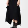 Falda de viscosa elástica en negro Falda de viscosa elástica en negro