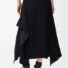 Falda de viscosa elástica en negro Falda de viscosa elástica en negro