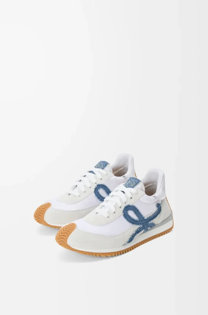 Flow Runner 2.0 de nylon y ante Blanco/Denim claro Flow Runner 2.0 de nylon y ante Blanco/Denim claro