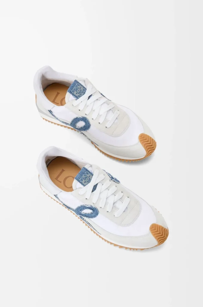 Flow Runner 2.0 de nylon y ante Blanco/Denim claro Flow Runner 2.0 de nylon y ante Blanco/Denim claro