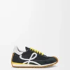 Flow Runner 2.0 en nailon y ante Negro/Blanco/Caqui