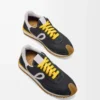 Flow Runner 2.0 en nailon y ante Negro/Blanco/Caqui