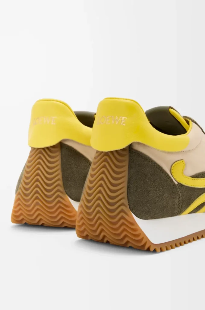 Flow Runner 2.0 en nylon y ante Crema/Amarillo/Verde oliva Flow Runner 2.0 en nylon y ante Crema/Amarillo/Verde oliva