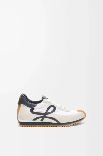 Flow Runner de nylon y ante azul antracita/blanco