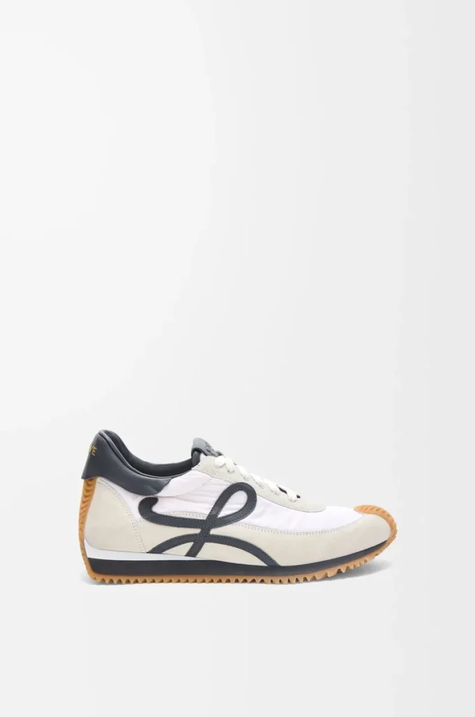 Flow Runner de nylon y ante azul antracita/blanco Flow Runner de nylon y ante azul antracita/blanco