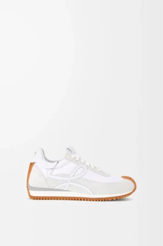 Flow Runner en nylon y ante Blanco
