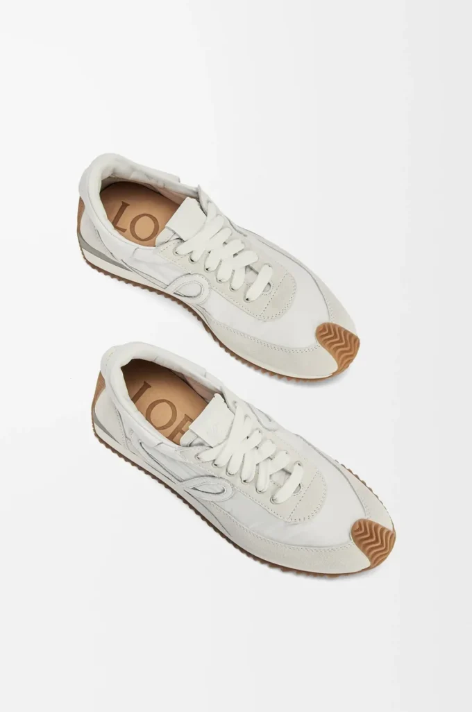 Flow Runner en nylon y ante Blanco Flow Runner en nylon y ante Blanco