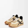 Flow Runner en nylon y ante dorado/negro Flow Runner en nylon y ante dorado/negro