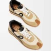 Flow Runner en nylon y ante dorado/negro Flow Runner en nylon y ante dorado/negro