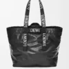 Fold Shopper en piel de becerro papel Negro