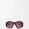 Gafas de sol Beveled Pentagon Milky Burgundy Gafas de sol Beveled Pentagon Milky Burgundy