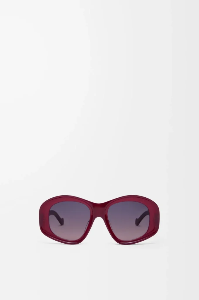 Gafas de sol Beveled Pentagon Milky Burgundy Gafas de sol Beveled Pentagon Milky Burgundy