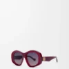 Gafas de sol Beveled Pentagon Milky Burgundy Gafas de sol Beveled Pentagon Milky Burgundy