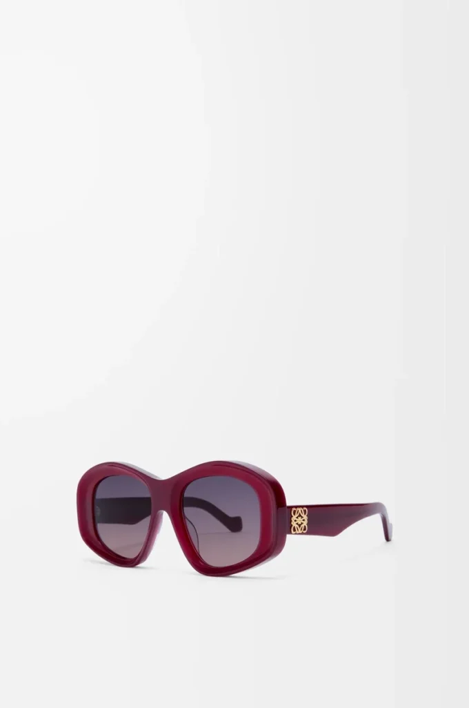 Gafas de sol Beveled Pentagon Milky Burgundy Gafas de sol Beveled Pentagon Milky Burgundy