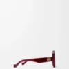 Gafas de sol Beveled Pentagon Milky Burgundy Gafas de sol Beveled Pentagon Milky Burgundy